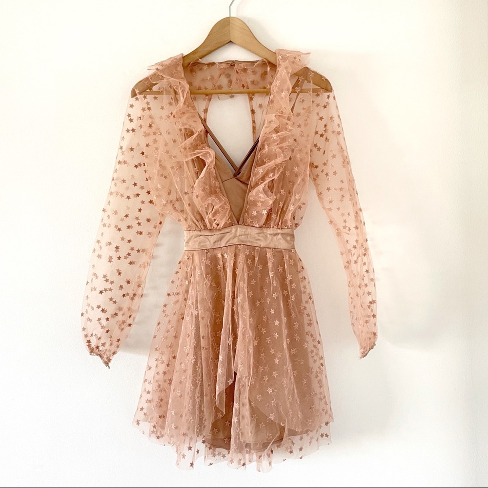 For Love And Lemons Peach Starlet Mini Dress Rare - Picture 8 of 14